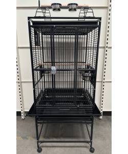 Parrot-Supplies Ohio Play Top Parrot Cage Black
